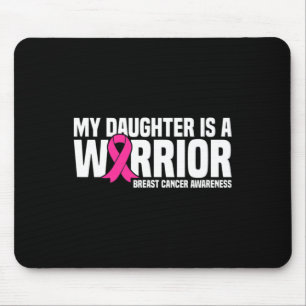 Die Tochter ist ein rosa Ribbon-Brustkrebs im Krie Mousepad