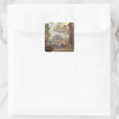 Die Toilette der Venus aus dem 18. Jahrhundert Quadratischer Aufkleber (Tasche)