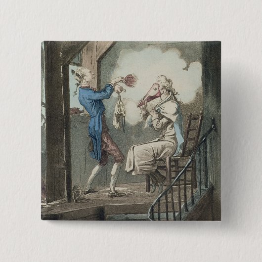 Die Toilette des Sekretärs eines Rechtsanwalts, Button (Vorderseite)
