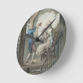 Die Toilette eines Anwalts-Mitarbeiters, eingravie Runde Wanduhr (Winkel)