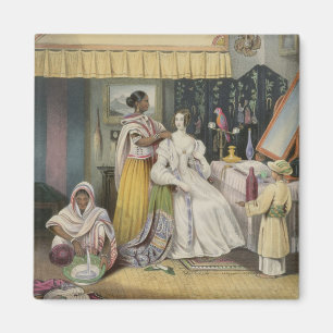 Die Toilette junger Dame, überziehen 2 von Magnet