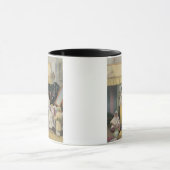 Die Toilette junger Dame, überziehen 2 von Tasse (Zentrum)