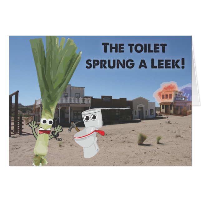 Die Toilette Sprung ein Leck! (Vorderseite (Horizontal))
