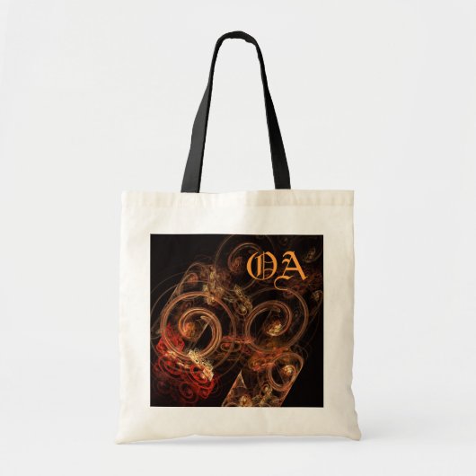 Die Ton-Abstrakt Art Monogram-Tasche Tragetasche (Vorne)