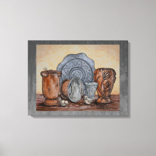 „Die Töpfe des Töpfers“ Feine Kunst Stillleben Leinwanddruck