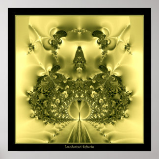 Die Tore des himmelblauen Fraktals Poster