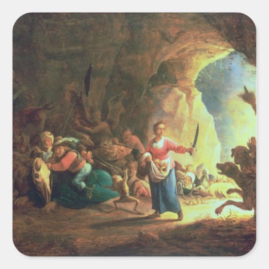 Die Tore von Hades Quadratischer Aufkleber (Vorderseite)