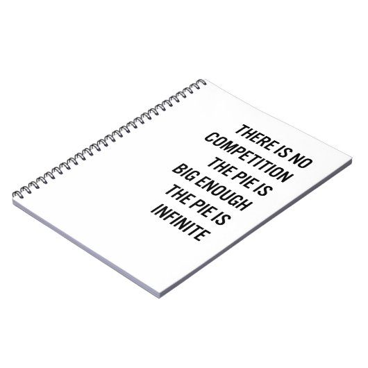 Die Torte ist großes genug Zitat (kundengerechte Notizblock (Linke Seite)