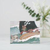 Die Torten und der große Beängstigende Fisch Postkarte (Stehend Vorderseite)