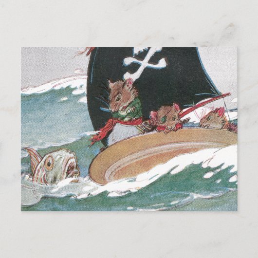 Die Torten und der große Beängstigende Fisch Postkarte (Vorderseite)