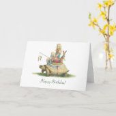 Die Tortoise und der Hase, glücklich zum Geburtsta Karte (Gelbe Blume)
