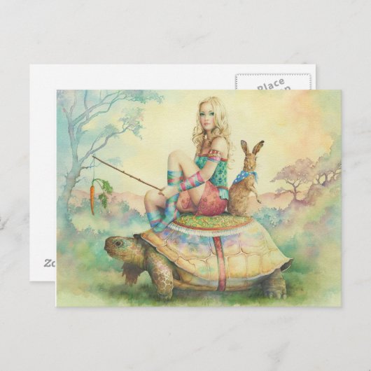 "Die Tortoise und der Hase" von Schotte Howden Postkarte (Vorne/Hinten)