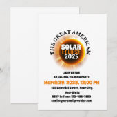 Die Total Solar Eclipse 3/29/2025 USA Einladung (Vorne/Hinten)