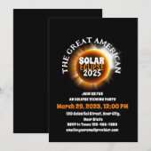 Die Total Solar Eclipse 3/29/2025 USA Einladung (Vorne/Hinten)