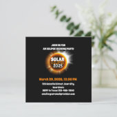 Die Total Solar Eclipse 3/29/2025 USA Einladung (Stehend Vorderseite)