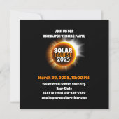 Die Total Solar Eclipse 3/29/2025 USA Einladung (Vorderseite)