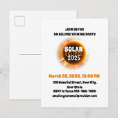 Die Total Solar Eclipse 3/29/2025 USA Einladungspostkarte (Vorne/Hinten)