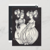 Die toten Schwestern und der Nachtvogel Postkarte (Vorne/Hinten)