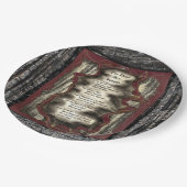 Die Toten werden beurteilt Pappteller (Schrägansicht)