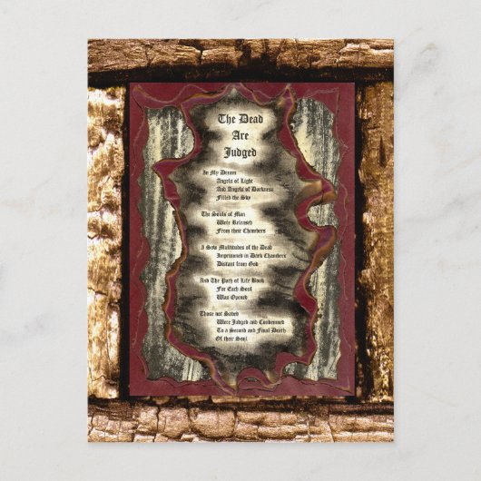Die Toten werden beurteilt Postkarte (Vorderseite)
