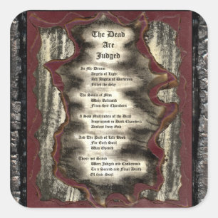 Die Toten werden beurteilt Quadratischer Aufkleber