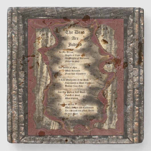 Die Toten werden beurteilt Steinuntersetzer (Vorderseite)