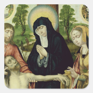 Die Totenklage Christus, c.1520 Quadratischer Aufkleber