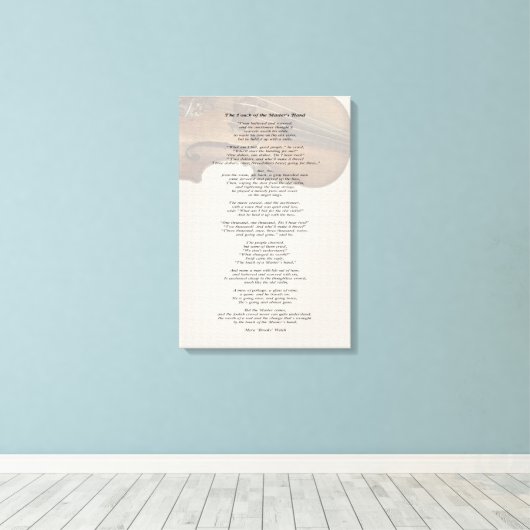 Die Touch der Hand des Meisters Leinwanddruck (Insitu (Holzboden))