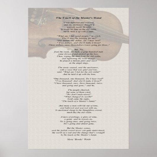 Die Touch der Hand des Meisters Poster (Vorne)