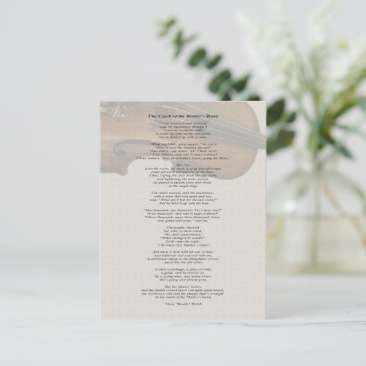 Die Touch der Hand des Meisters Postkarte (Stehend Vorderseite)