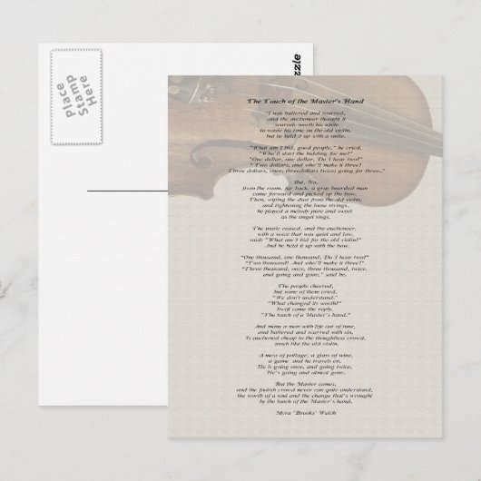 Die Touch der Hand des Meisters Postkarte (Vorne/Hinten)