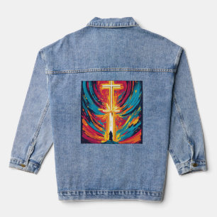 "Die Touch des Schöpfers" "Unendliche Weisheit" Jeansjacke