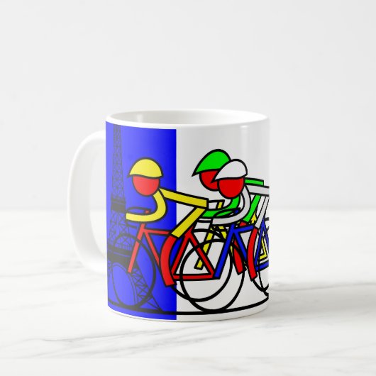 Die Tour Ankunft in Paris Kaffeetasse (Vorderseite Links)