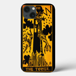Die Tower Tarot Card | Gold und Schwarz | Case-Mate iPhone Hülle