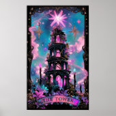 Die Tower Tarot Card Hexenmeisterin Poster (Vorne)