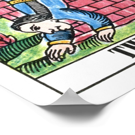 Die Tower Tarot Card Poster (Ecke)