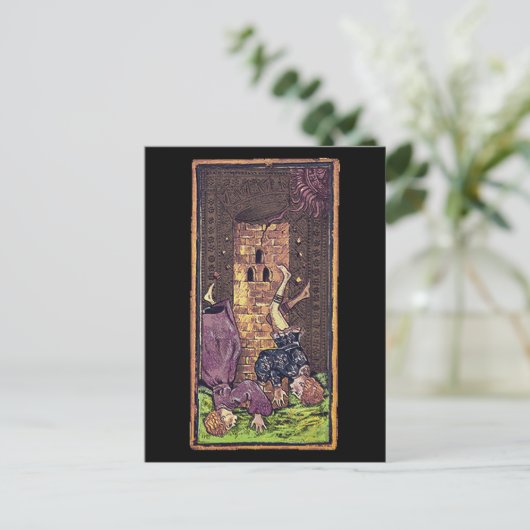 Die Tower Tarot Card Postkarte (Stehend Vorderseite)