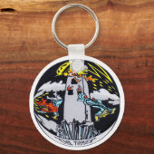 Die Tower Tarot Card Schlüsselanhänger (Vorderseite)