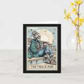 Die Track-Mama-Skelett-Tarot-Karte läuft auf dem L Karte (Gelbe Blume)