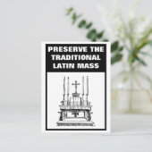 DIE TRADITIONELLE LATEINMASSE KATHOLIC BEWAHREN POSTKARTE (Stehend Vorderseite)