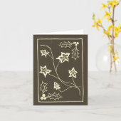 Die traditionelle Weihnachtskarte "The Holly and T Karte (Gelbe Blume)