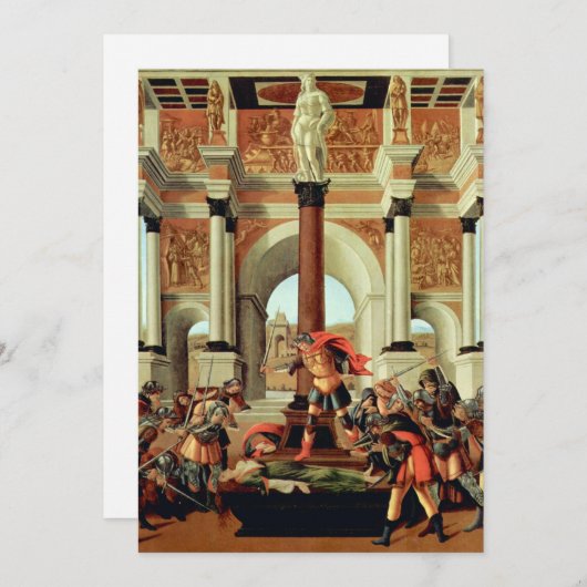 Die Tragödie von Lucretia durch Sandro Botticelli Einladung (Vorne/Hinten)