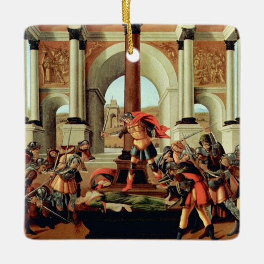 Die Tragödie von Lucretia durch Sandro Botticelli Keramikornament (Vorderseite)