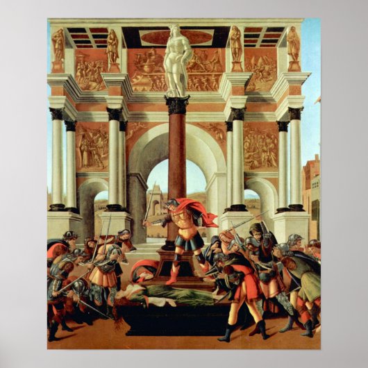 Die Tragödie von Lucretia durch Sandro Botticelli Poster (Vorne)