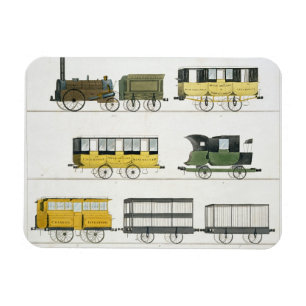 Die Trainer, die auf der Eisenbahn beschäftigt Magnet