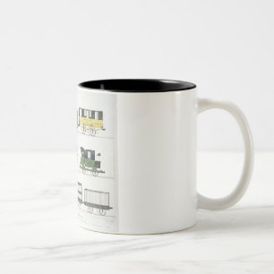 Die Trainer, die auf der Eisenbahn beschäftigt Zweifarbige Tasse