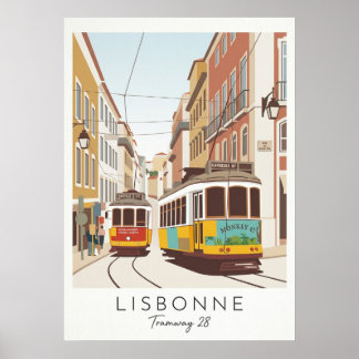 Die Tram 28 von Lissabon – Eine Ikone Portugals Poster