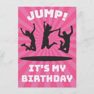 Die Trampoline-Schlag-Haus-Geburtstags-Party des Einladung