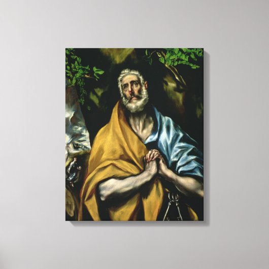 Die Tränen des Heiligen Peter, Ende der 1580er Jah Leinwanddruck (Vorderseite)