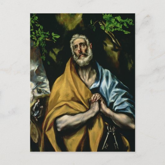 Die Tränen des Heiligen Peter, Ende der 1580er Jah Postkarte (Vorderseite)